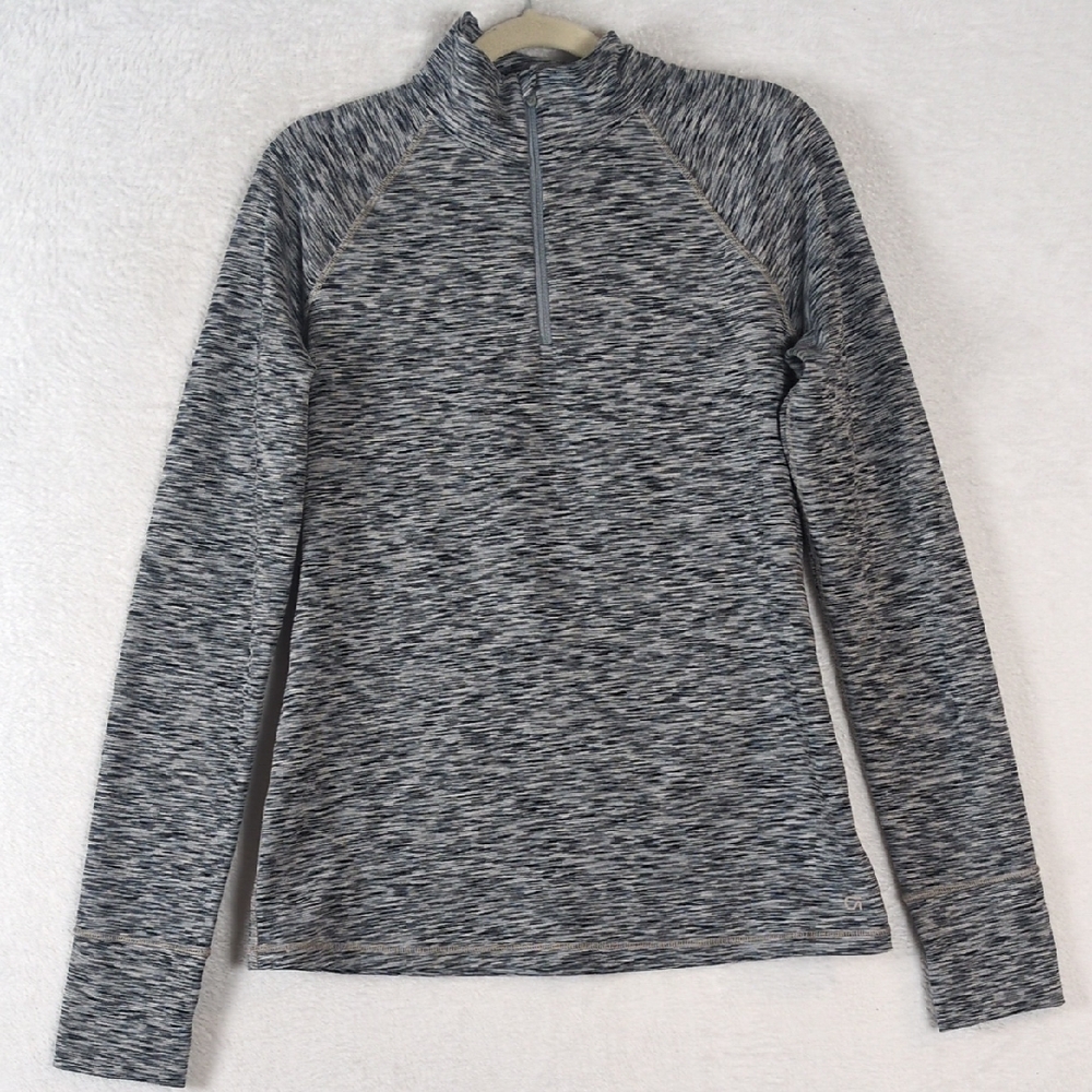 GAP Fit‎ Women's Gray Heathered Half Zip Athletic Pullover Size M